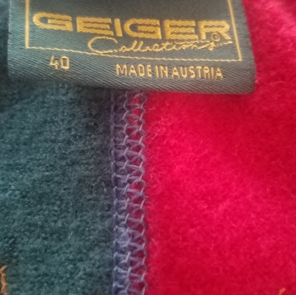 Geiger boiled wool multicolor sweater coat, XL #clowncore - Picture 2 of 5